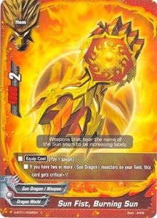 Image for Sun Fist, Burning Sun (Unleash! Impact Dragon!!) (D-BT01/0095EN) - Future Card BuddyFight