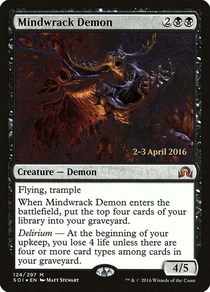 Image for Mindwrack Demon (Prerelease Cards) (124) - Magic: The Gathering
