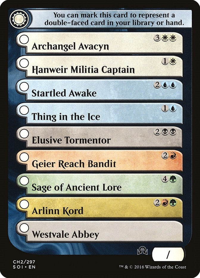 Image for Checklist Card - (CH2) Shadows over Innistrad (Shadows over Innistrad) (CH2) - Magic: The Gathering