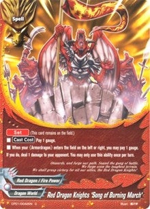 Image for Red Dragon Knights "Song of Burning March" (Character Pack Vol.1: Burning Valor) (CP01/0042EN) - Future Card BuddyFight