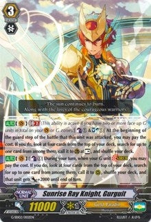 Image for Sunrise Ray Knight, Gurguit (G-Start Deck 2: Knight of the Sun) (G-SD02/002EN) - Cardfight Vanguard