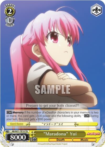 Image for "Maradona" Yui (Angel Beats! Re:Edit) (AB/W31-TE10 TD) - Weiss Schwarz