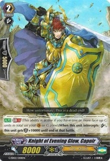 Image for Knight of Evening Glow, Capoir (G-Start Deck 2: Knight of the Sun) (G-SD02/008EN) - Cardfight Vanguard