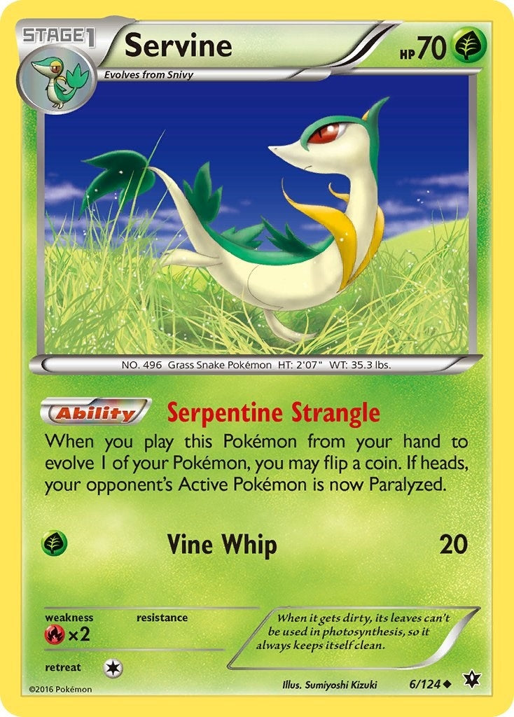 Image for Servine (XY - Fates Collide) (6/124) - Pokemon