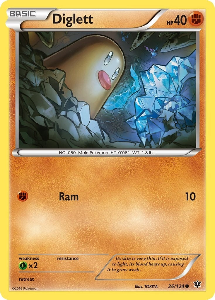 Image for Diglett (XY - Fates Collide) (36/124) - Pokemon