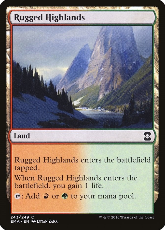Image for Rugged Highlands (Eternal Masters) (243) - Magic: The Gathering