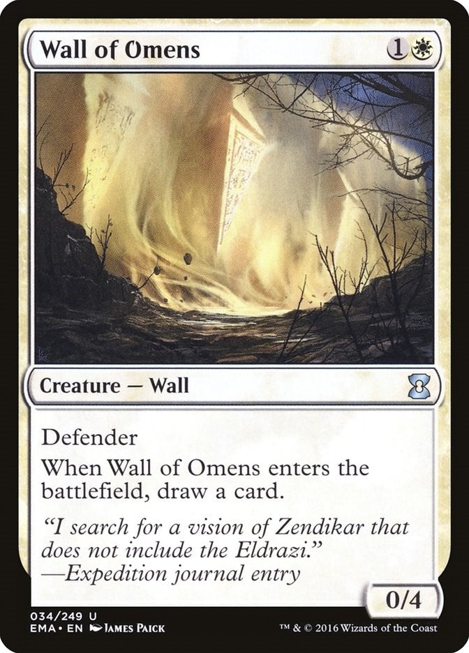 Image for Wall of Omens (Eternal Masters) (34) - Magic: The Gathering