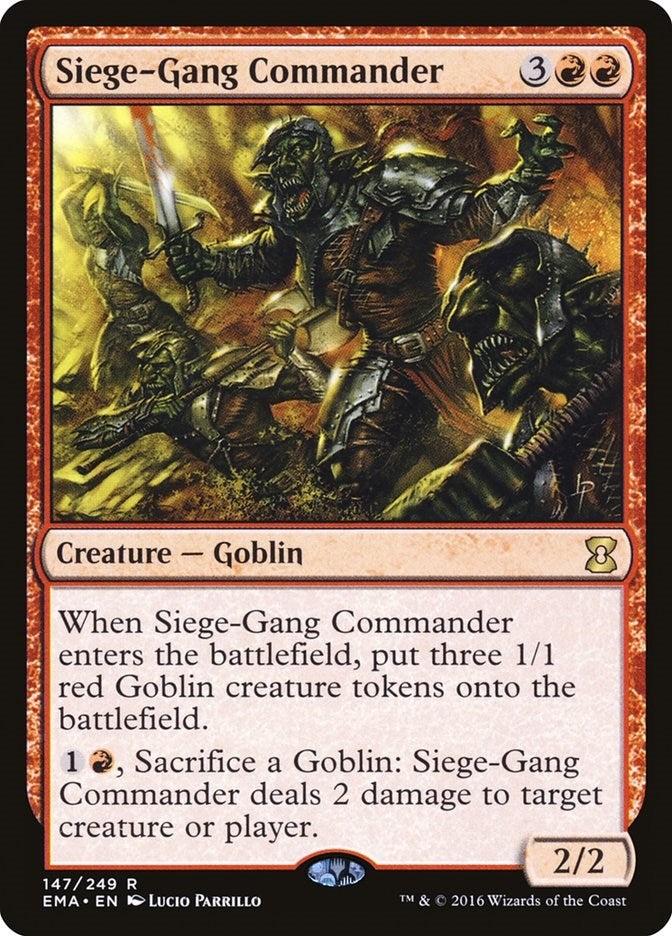 Image for Siege-Gang Commander (Eternal Masters) (147) - Magic: The Gathering