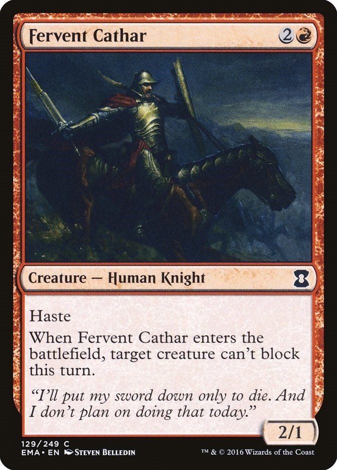 Image for Fervent Cathar (Eternal Masters) (129) - Magic: The Gathering