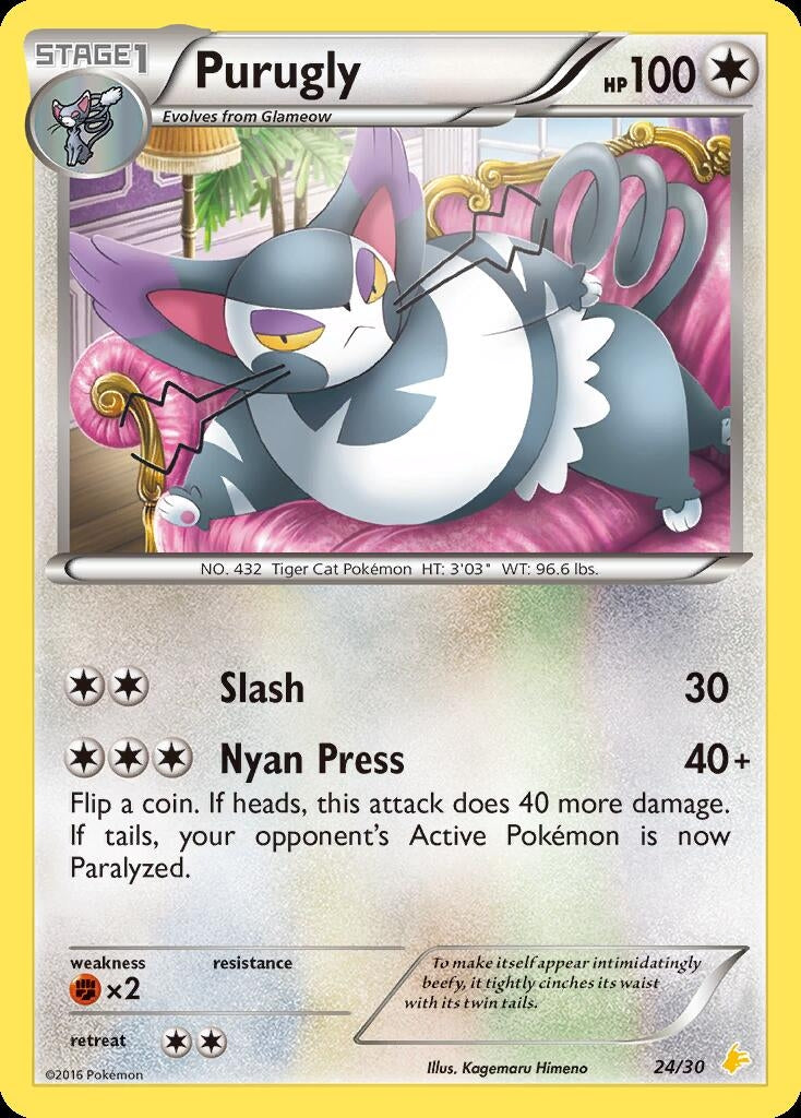 Image for Purugly (24) (XY Trainer Kit: Pikachu Libre & Suicune) (24/30) - Pokemon