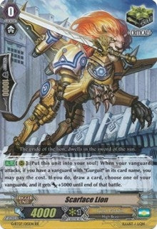 Image for Scarface Lion (G-BT07: Glorious Bravery of Radiant Sword) (G-BT07/015EN) - Cardfight Vanguard