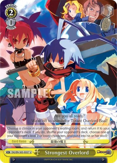 Image for Strongest Overlord (Disgaea) (DG/EN-S03-E037 U) - Weiss Schwarz