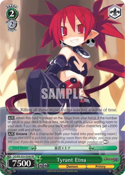 Image for Tyrant Etna (Disgaea) (DG/EN-S03-E048 RR) - Weiss Schwarz