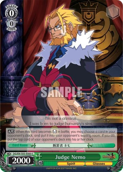Image for Judge Nemo (Disgaea) (DG/EN-S03-E065 C) - Weiss Schwarz