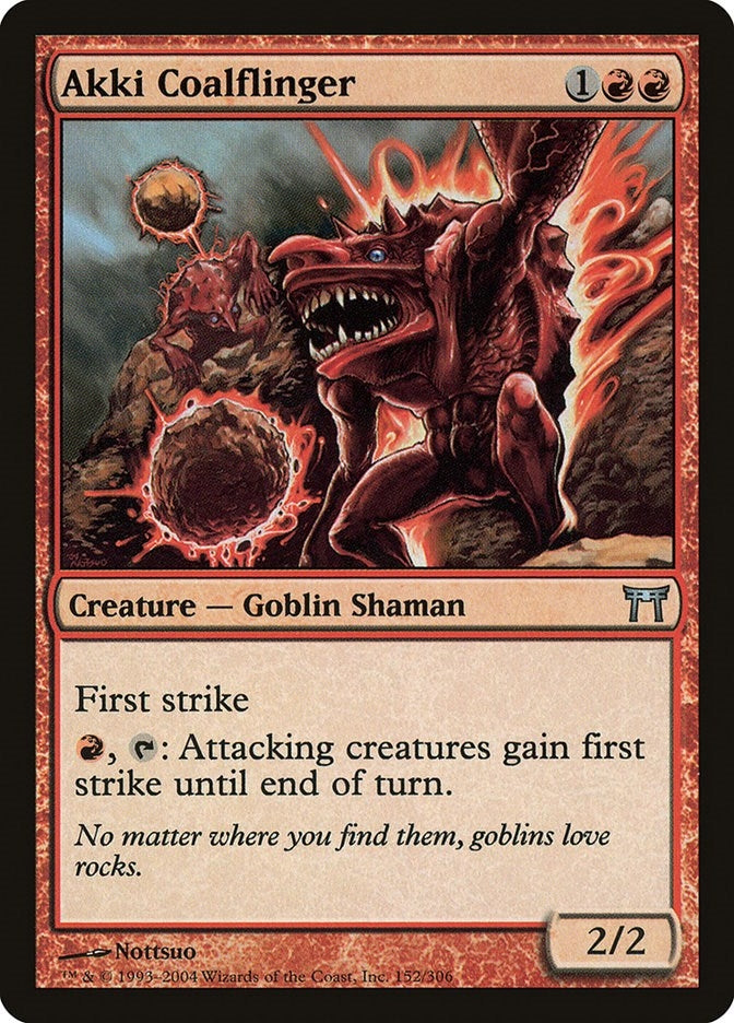 Image for Akki Coalflinger (Champions of Kamigawa) (152) - Magic: The Gathering