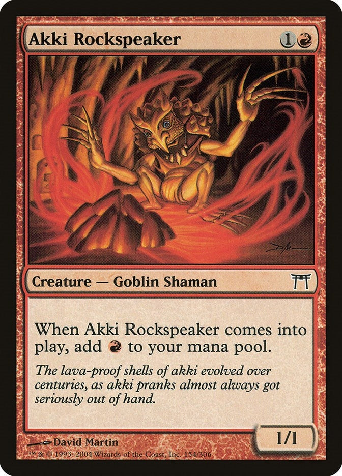 Image for Akki Rockspeaker (Champions of Kamigawa) (154) - Magic: The Gathering
