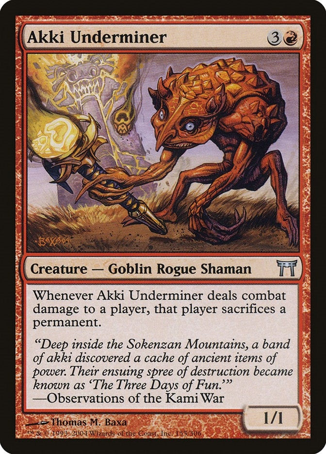 Image for Akki Underminer (Champions of Kamigawa) (155) - Magic: The Gathering
