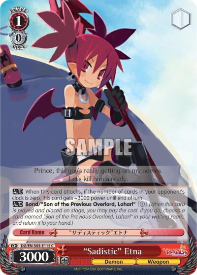 Image for "Sadistic" Etna (Disgaea) (DG/EN-S03-E115 C) - Weiss Schwarz
