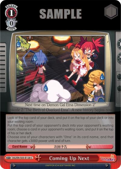 Image for Coming Up Next (Disgaea) (DG/EN-S03-E128 C) - Weiss Schwarz