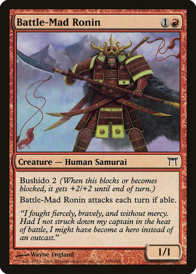 Image for Battle-Mad Ronin (Champions of Kamigawa) (156) - Magic: The Gathering