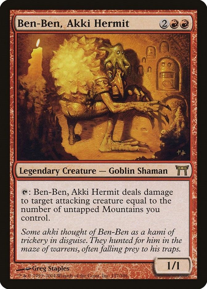 Image for Ben-Ben, Akki Hermit (Champions of Kamigawa) (157) - Magic: The Gathering