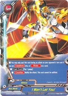Image for I Won't Let You! (Buddy Rave) (D-BT01A-EB02/0056EN) - Future Card BuddyFight