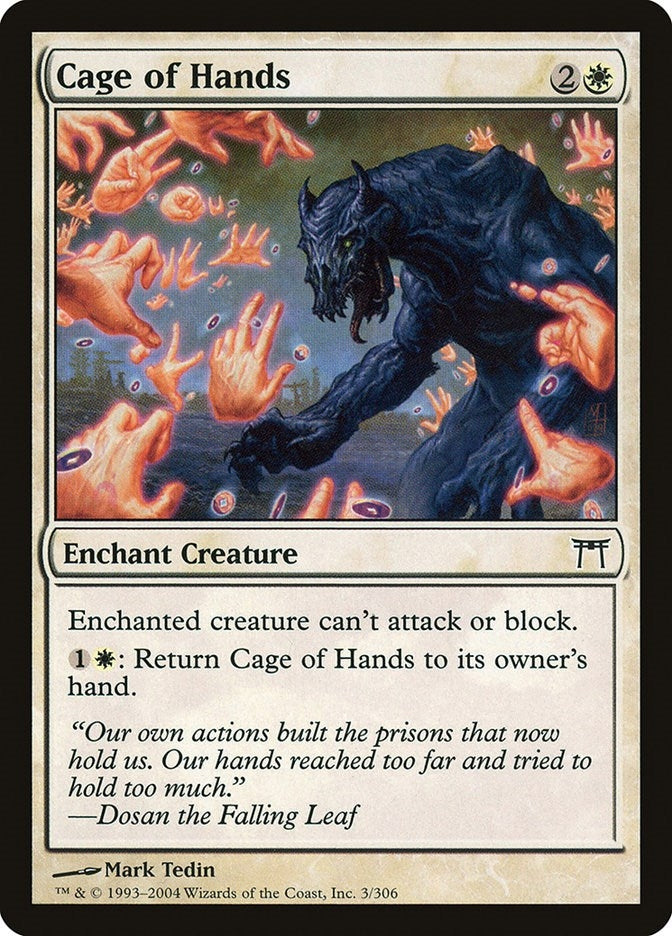 Image for Cage of Hands (Champions of Kamigawa) (3) - Magic: The Gathering