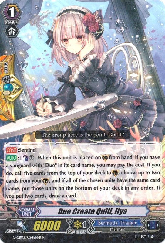 Image for Duo Create Quill, Ilya (Black) (G-CB03: Blessing of Divas) (G-CB03/024EN B) - Cardfight Vanguard