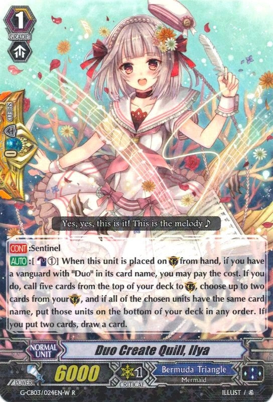 Image for Duo Create Quill, Ilya (White) (G-CB03: Blessing of Divas) (G-CB03/024EN W) - Cardfight Vanguard