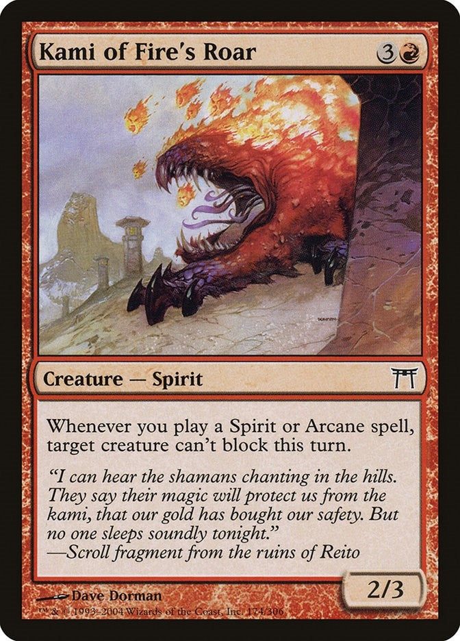 Image for Kami of Fire's Roar (Champions of Kamigawa) (174) - Magic: The Gathering