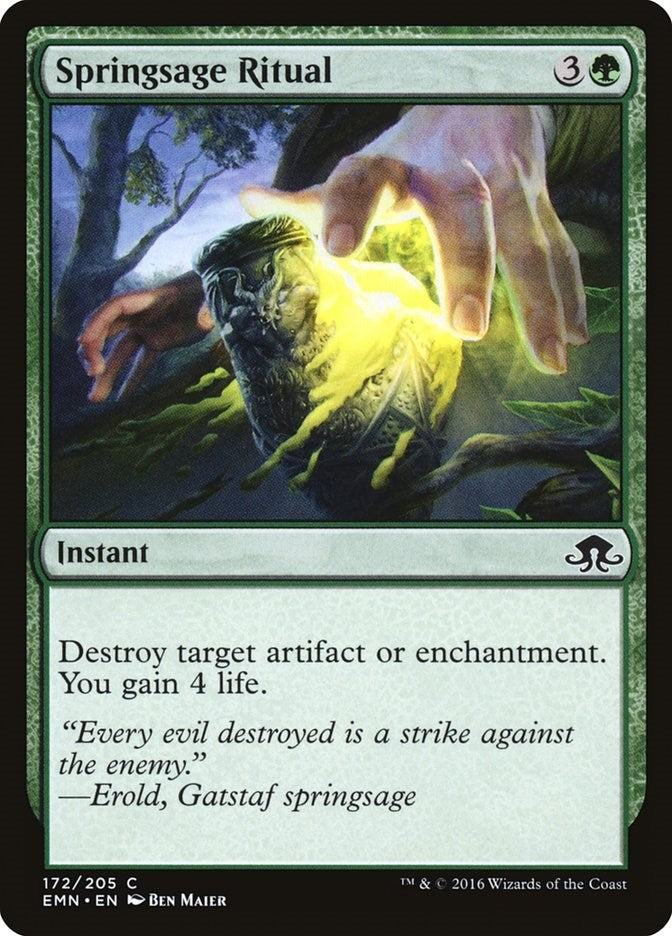 Image for Springsage Ritual (Eldritch Moon) (172) - Magic: The Gathering
