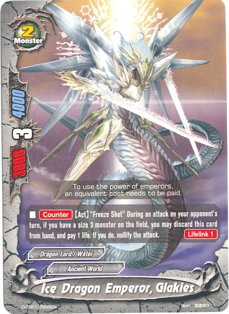 Image for Ice Dragon Emperor, Glakies (Trial Deck: Dragon Emperor of the Colossal Ocean) (D-TD01/0005EN) - Future Card BuddyFight