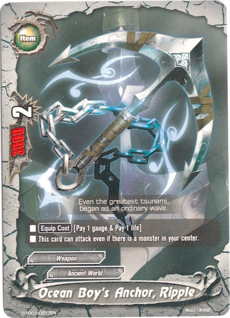 Image for Ocean Boy's Anchor, Ripple (Trial Deck: Dragon Emperor of the Colossal Ocean) (D-TD01/0017EN) - Future Card BuddyFight