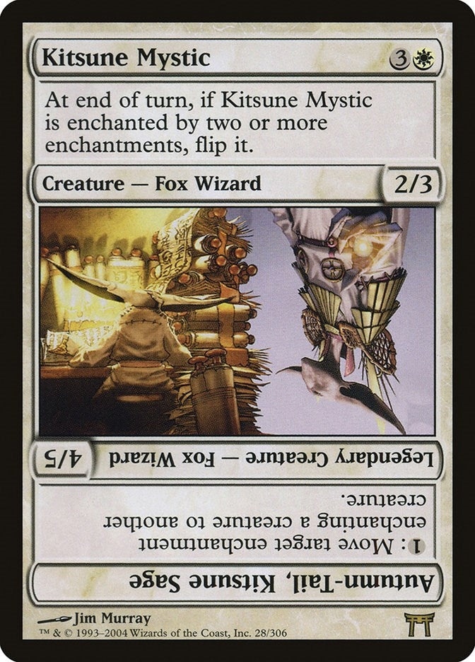 Image for Kitsune Mystic // Autumn-Tail, Kitsune Sage (Champions of Kamigawa) (28) - Magic: The Gathering