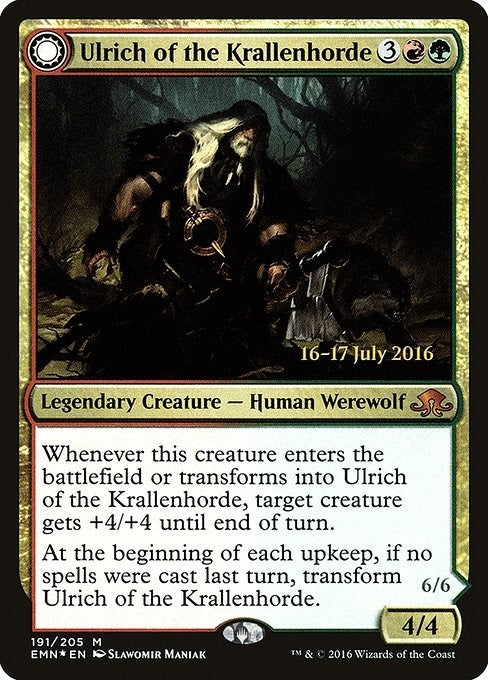 Image for Ulrich of the Krallenhorde (Prerelease Cards) (191) - Magic: The Gathering