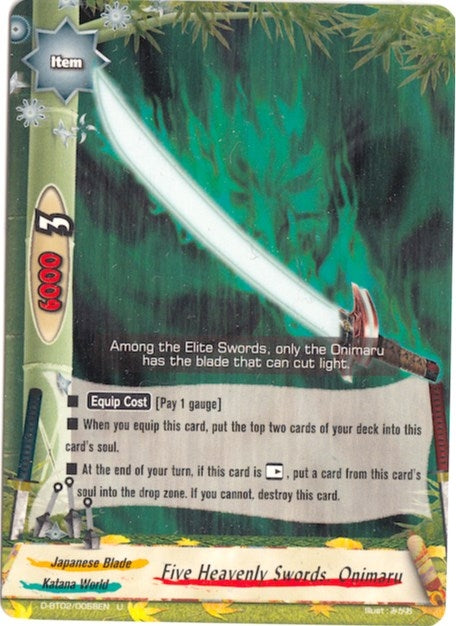 Image for Five Heavenly Swords, Onimaru (Roar! Invincible Dragon!!) (D-BT02/0058EN) - Future Card BuddyFight