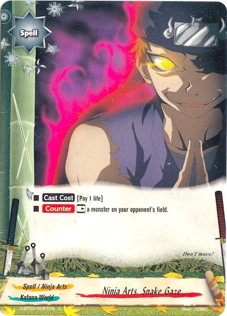 Image for Ninja Arts, Snake Gaze (Roar! Invincible Dragon!!) (D-BT02/0087EN) - Future Card BuddyFight