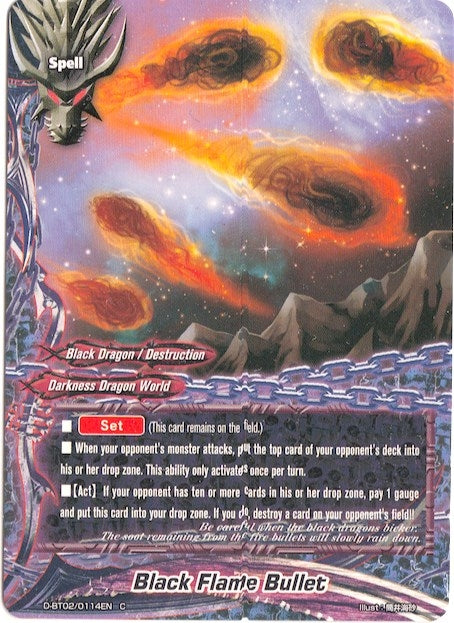 Image for Black Flame Bullet (Roar! Invincible Dragon!!) (D-BT02/0114EN) - Future Card BuddyFight