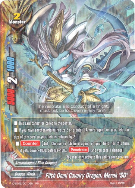 Image for Fifth Omni Cavalry Dragon, Merak "SD" (Roar! Invincible Dragon!!) (D-BT02/0010EN) - Future Card BuddyFight
