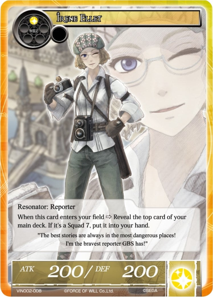 Image for Irene Ellet (Vingolf 2 - Valkyria Chronicles) (VIN002-008) - Force of Will