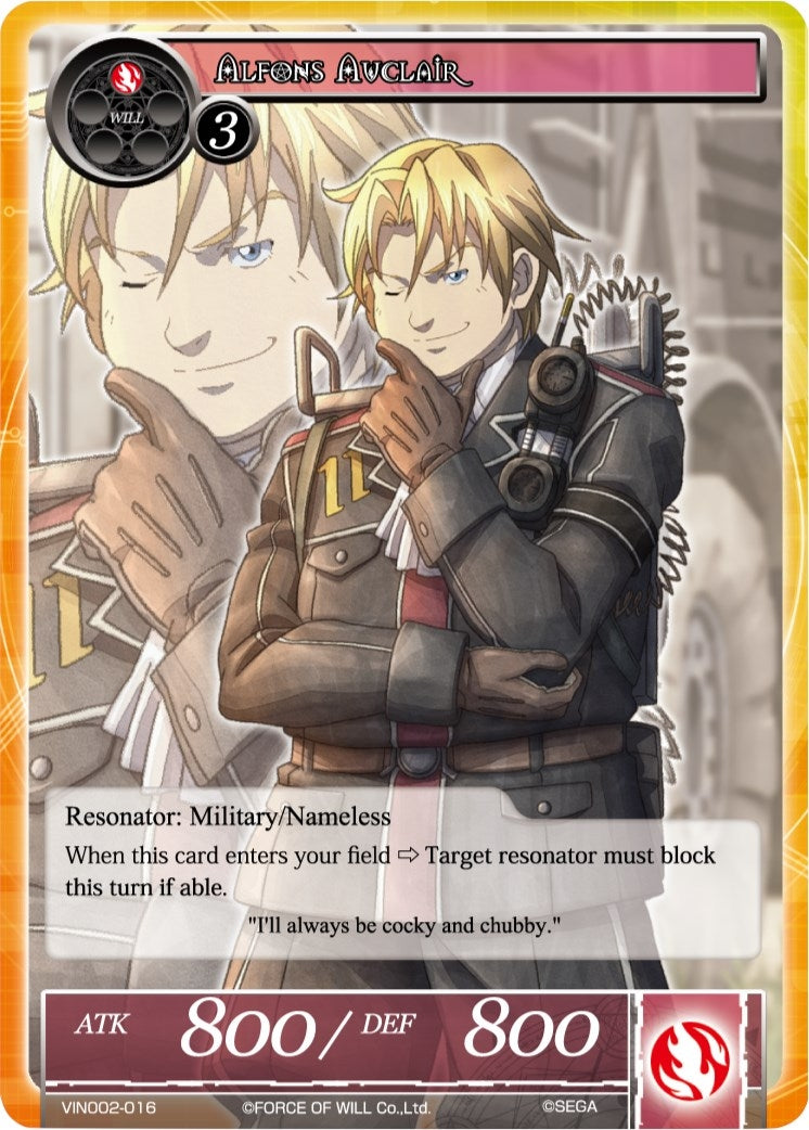 Image for Alfons Auclair (Vingolf 2 - Valkyria Chronicles) (VIN002-016) - Force of Will