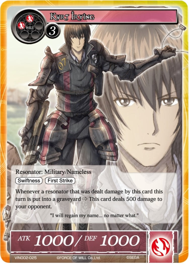 Image for Kurt Irving (Vingolf 2 - Valkyria Chronicles) (VIN002-025) - Force of Will