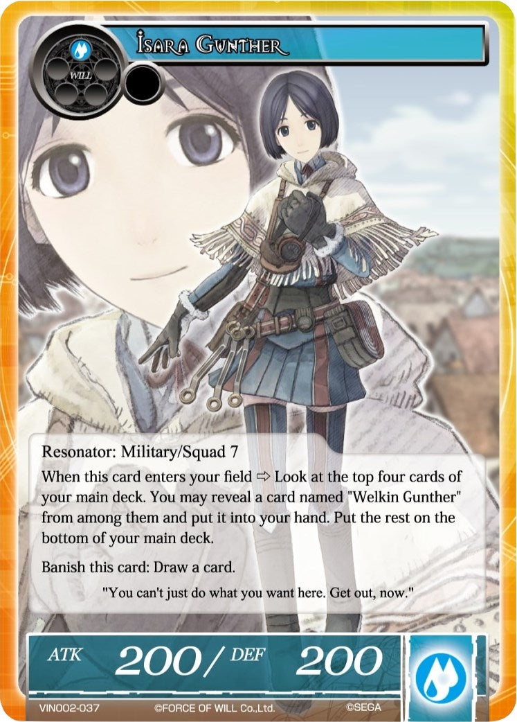 Image for Isara Gunther (Vingolf 2 - Valkyria Chronicles) (VIN002-037) - Force of Will