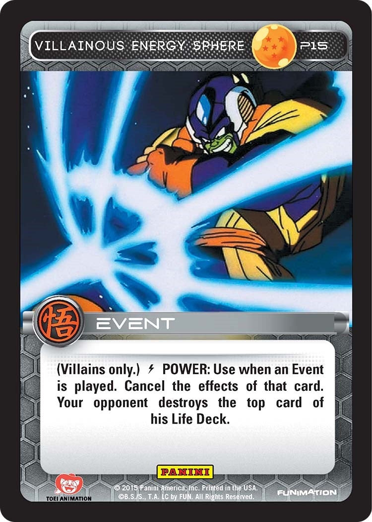 Image for Villainous Energy Sphere (Movie Collection) (Panini Promo Cards) (P15) - Dragon Ball Z TCG