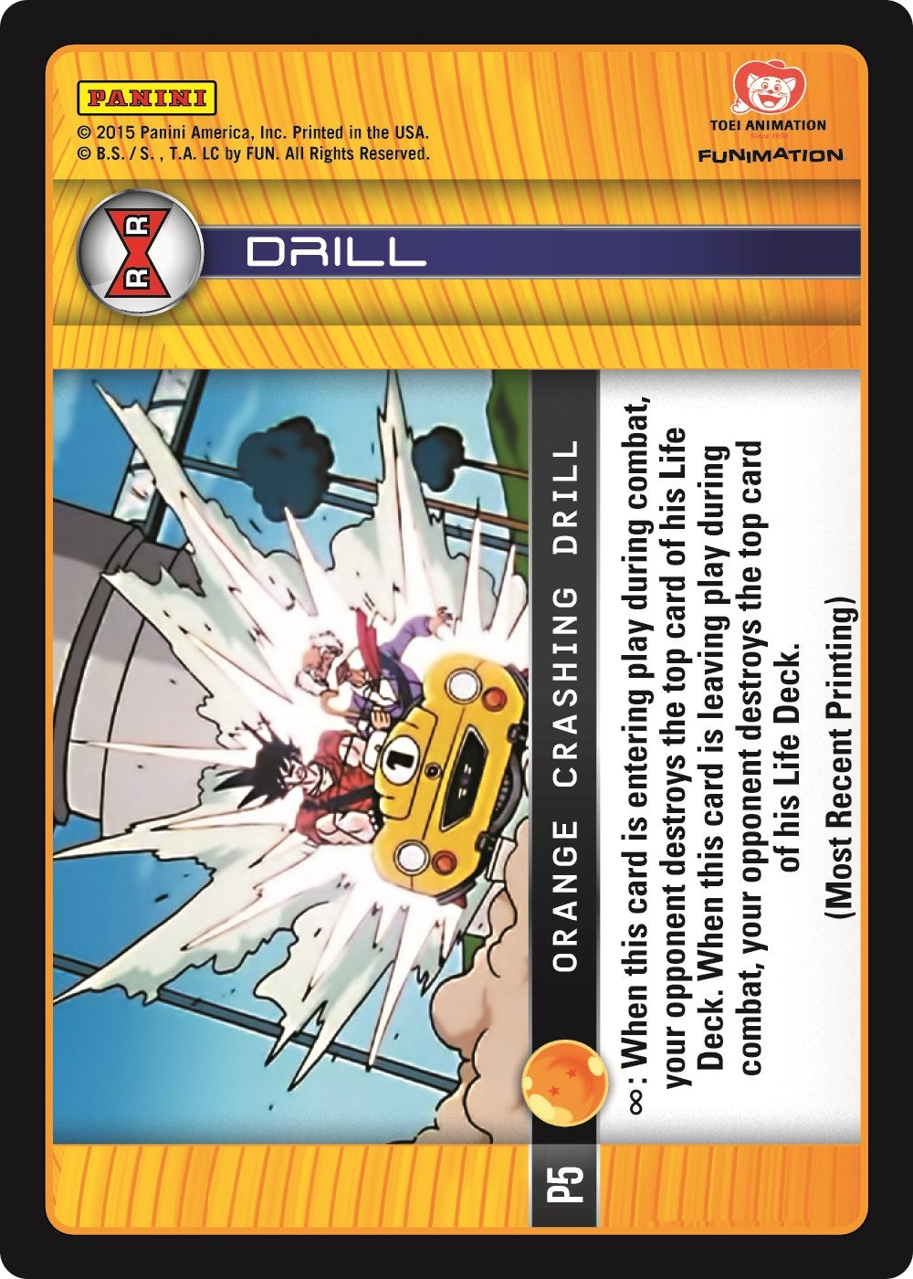 Image for Orange Crashing Drill (Evolution) (Panini Promo Cards) (P5) - Dragon Ball Z TCG