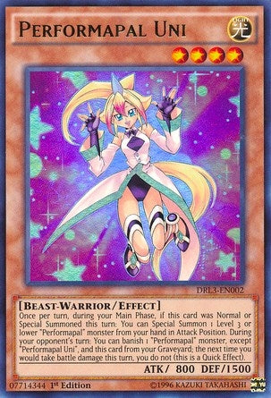Image for Performapal Uni (Dragons of Legend: Unleashed) (DRL3-EN002) - YuGiOh