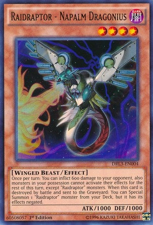 Image for Raidraptor - Napalm Dragonius (Dragons of Legend: Unleashed) (DRL3-EN004) - YuGiOh