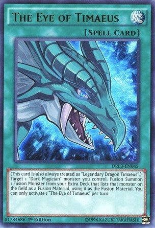 Image for The Eye of Timaeus (Dragons of Legend: Unleashed) (DRL3-EN045) - YuGiOh
