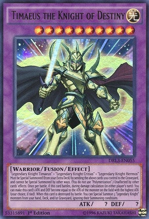 Image for Timaeus the Knight of Destiny (Dragons of Legend: Unleashed) (DRL3-EN055) - YuGiOh