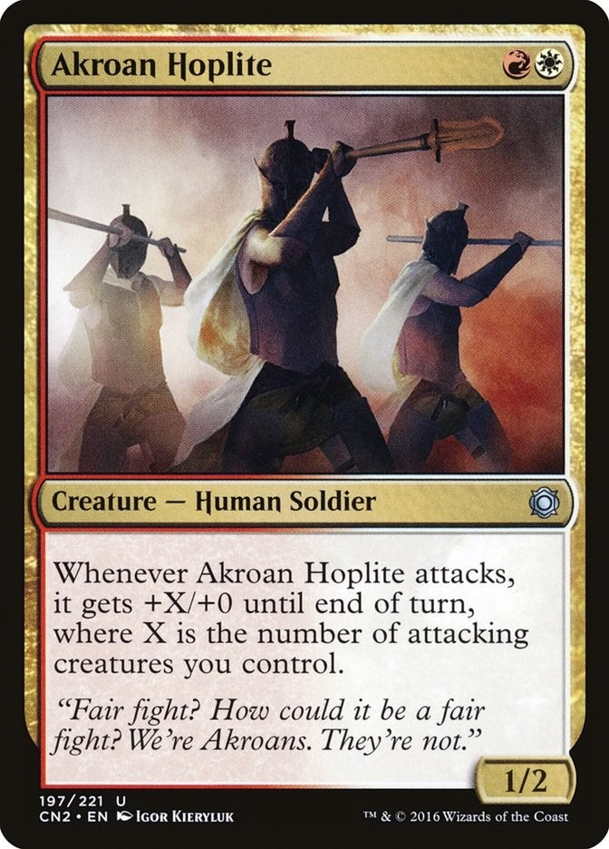 Image for Akroan Hoplite (Conspiracy: Take the Crown) (197) - Magic: The Gathering